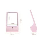  USB Gương trang điểm để bàn Đèn LED để bàn Đèn phun Nano di động Thiết bị giữ ẩm Máy phun cồn tự động (Hồng) 