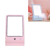  USB Gương trang điểm để bàn Đèn LED để bàn Đèn phun Nano di động Thiết bị giữ ẩm Máy phun cồn tự động (Hồng) 