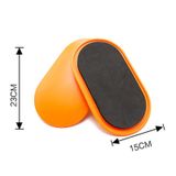  1 đôi Thảm trượt hình bầu dục cho thể dục / Yoga, Kích thước: 23 x 15cm (Đỏ) 