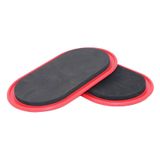  1 đôi Thảm trượt hình bầu dục cho thể dục / Yoga, Kích thước: 23 x 15cm (Đỏ) 