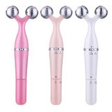  Máy mát-xa mắt 3 trong 1 Máy mát-xa mắt bằng điện đôi Cằm nâng cơ mặt Máy mát-xa cổ Con lăn mát-xa mặt 3D (Trắng) 