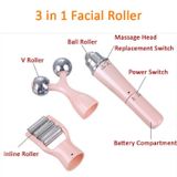  Máy mát-xa mắt 3 trong 1 Máy mát-xa mắt bằng điện đôi Cằm nâng cơ mặt Máy mát-xa cổ Con lăn mát-xa mặt 3D (Trắng) 