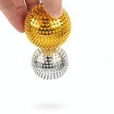  1 cặp Bóng massage từ tính Thư giãn cơ ngón tay Plantar Áp lực massage Ball, Kích thước: 4.7cm (Bạc) 