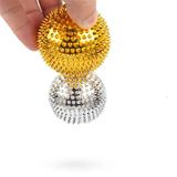  1 cặp Bóng massage từ tính Thư giãn cơ ngón tay Plantar Áp lực massage Ball, Kích thước: 5.6cm (Bạc) 