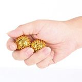  1 cặp Bóng massage từ tính Thư giãn cơ ngón tay Plantar Áp lực massage Ball, Kích thước: 5.6cm (Bạc) 
