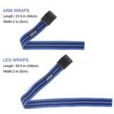  1 cặp Dây thun đàn hồi lụa cao su tự nhiên Cánh tay Băng tập thể dục hạn chế lưu lượng máu, Kích thước: 60 x 5cm (Xanh lam) 