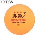  ROYING 100 PCS Bóng bàn tập luyện chuyên nghiệp ABS, Đường kính: 40mm, Đặc điểm kỹ thuật: 3 vạch màu cam 