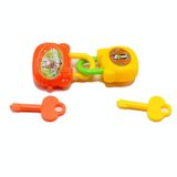  10 chiếc Khóa đồ chơi hoạt hình bằng nhựa đầy màu sắc cho trẻ em có chìa khóa Đồ chơi sinh nhật, Giao màu ngẫu nhiên 