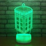  LED 3D Colorful Table Lamp with 7 Color Changing Acrylic Night Light Decorative Christmas Gifts, Touch Control and Cracked Base 