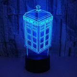  3D Colorful Table Lamp - Acrylic Night Light with 7 Color Changing, Decorative Christmas Gifts, Touch + Remote Control, and Crack Base. 