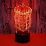  Retro LED Table Lamp - 3D Colorful Night Light with 7 Color Changing Acrylic, Touch + Remote Control - Perfect Decorative Christmas Gift, Black Base 