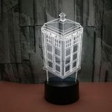  Retro LED Table Lamp - 3D Colorful Night Light with 7 Color Changing Acrylic, Touch + Remote Control - Perfect Decorative Christmas Gift, Black Base 