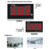  Máy đo tiếng ồn kỹ thuật số hiển thị màn hình lớn treo tường SNDWAY, Phạm vi 30~130dB, Mô hình: SW526A Màn hình 18 inch 