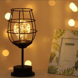  Retro Classic Iron Art LED Table Lamp Reading Lamp Night Light Bedroom Lamp Desk Lighting Home Decoration, Lampshade Style: Wake up Bottle 