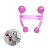  Frog Type Massager Manual Balance Four Ball Massager Waist Massage Ball, Màu sắc: Hồng nhạt hình chữ H 