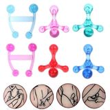  Frog Type Massager Manual Balance Four Ball Massager Waist Massage Ball, Màu sắc: Hồng nhạt hình chữ H 