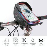  WHEEL UP Màn hình cảm ứng chống bắn tung tóe Túi đựng điện thoại di động Xe đạp leo núi Túi chùm phía trước Túi tay lái, Kiểu dáng: Đen 