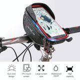  WHEEL UP Màn hình cảm ứng chống bắn tung tóe Túi đựng điện thoại di động Xe đạp leo núi Túi chùm phía trước Túi tay lái, Phong cách: Đen và Đỏ 