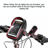  WHEEL UP Màn hình cảm ứng chống bắn tung tóe Túi đựng điện thoại di động Xe đạp leo núi Túi chùm phía trước Túi tay lái, Phong cách: Đen và Đỏ 