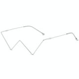  2 PCS S2057 Cá tính không có Kính bằng kim loại Khung nửa khung Chụp đường phố Khung trang trí, Màu khung: C02 Bạc 