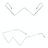  2 PCS S2057 Cá tính không có Kính bằng kim loại Khung nửa khung Chụp đường phố Khung trang trí, Màu khung: C02 Bạc 