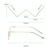  2 PCS S2057 Cá tính không có Kính bằng kim loại Khung nửa khung Chụp đường phố Khung trang trí, Màu khung: C02 Bạc 
