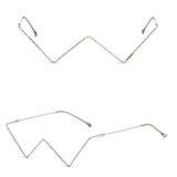  2 PCS S2057 Cá tính không có Kính kim loại Khung nửa khung Chụp đường phố Khung trang trí, Màu khung: C04 Khung màu bạc Kim cương 