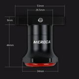  MEROCA MX2 Bộ cảm biến thông minh Đèn hậu Phanh Đèn xe đạp leo núi Đèn USB Sạc điện Xe đạp đường trường Đi xe đạp đêm Đèn hậu, Màu sắc: Lắp đặt ống ghế Đen 