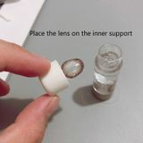  Hộp đi kèm kính áp tròng 10 PCS Hộp hai đầu RGP Kính cứng Hộp đựng Màu sắc ngẫu nhiên 