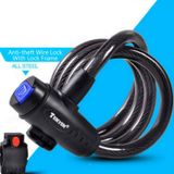  TONYON TY588 Khóa xe đạp đa năng Xe đạp leo núi Khóa dây Vòng loại xe đạp, Kiểu dáng: Có khung khóa 