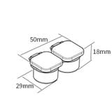  2 PCS Loại bỏ ống kính tự động Hộp đựng mỹ phẩm Hộp đựng kính áp tròng Hộp đôi di động (Màu sô cô la) 