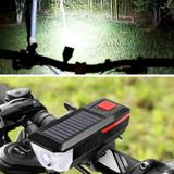  Xe đạp Đèn pha năng lượng mặt trời Còi Đèn ban đêm Đi xe đạp USB sạc Đèn pha Xe đạp Chóa Thiết bị đèn pin (Màu xanh lá cây) 