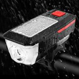  Xe đạp Đèn pha năng lượng mặt trời Còi Đèn ban đêm Đi xe đạp USB sạc Đèn pha Xe đạp Chóa Thiết bị đèn pin (Màu xanh lá cây) 