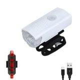  Đèn pha sạc USB cho xe đạp Thiết bị đạp xe, Màu: Trắng 2255 Ánh sáng + Đèn hậu 928 đỏ 