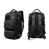  Ozuko 9309 Chống trộm đa chức năng Ba lô du lịch ngoài trời chống thấm nước với cổng sạc USB bên ngoài, Kích thước: S (Đen) 