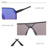  Kính râm thời trang cổ điển dành cho nam và nữ Kính chống nắng Lense có màu (Đen + Xám) 