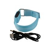  Đèn LED thể thao ban đêm nylon Vòng đeo tay ánh sáng, Đặc điểm kỹ thuật: Phiên bản sạc USB (màu xanh) 