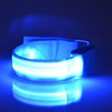 Đèn LED thể thao ban đêm nylon Vòng đeo tay ánh sáng, Đặc điểm kỹ thuật: Phiên bản sạc USB (màu xanh) 