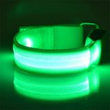  Đèn LED thể thao ban đêm nylon Vòng đeo tay ánh sáng, đặc điểm kỹ thuật: Phiên bản pin (màu xanh lá cây) 