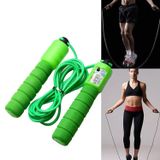  Nhảy dây với bộ đếm Thể thao Thể dục có thể điều chỉnh tốc độ nhanh Đếm bước nhảy Bỏ qua dây nhảy dây (Xanh lá cây) 