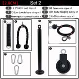  Thiết bị tập thể dục tự chế tại nhà Thiết bị tập luyện kéo xuống cao Rally Triceps, Đặc điểm kỹ thuật: Bộ 2 khay đĩa chuông 2.0cm 