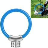 Vòng khóa xe đạp Khóa chống trộm Xe đạp Khóa an toàn nhỏ di động Khóa giá đỡ Khóa cáp đậm, Màu: Xanh 