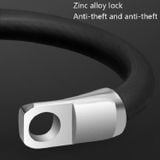  Vòng khóa xe đạp Khóa chống trộm Xe đạp Khóa an toàn nhỏ di động Khóa giá đỡ Khóa cáp đậm, Màu sắc: Đen 