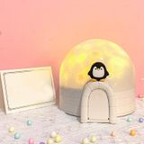  Aurora Igloo Star Projector Lamp 3D Starry Sky LED Night Light Music Box Version (Penguin) 