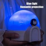  Aurora Igloo Star Projector Lamp 3D Starry Sky LED Night Light Music Box Version (Penguin) 