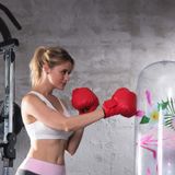  Găng tay đấm bốc thể dục màu rắn Găng tay tập luyện Sanda Muay Thái, Kích thước: Trẻ em 