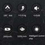  Fascia Gun Pocket Electric Shock Gun Súng massage cơ, Đặc điểm kỹ thuật: Gấp (Đen) 