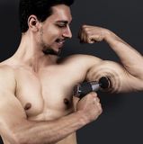 Fascia Gun Pocket Electric Shock Gun Súng massage cơ, Thông số kỹ thuật: Màn hình LCD 20 tốc độ (Đen) 