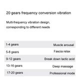  Fascia Gun Pocket Electric Shock Gun Súng massage cơ, Đặc điểm kỹ thuật: LCD 20 tốc độ (Xám) 