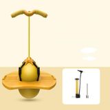  Trẻ em Bóng thăng bằng đàn hồi Đồ chơi Bóng nảy Bóng nảy (Tay cầm có thể tháo rời mục đích kép (Màu vàng)) 